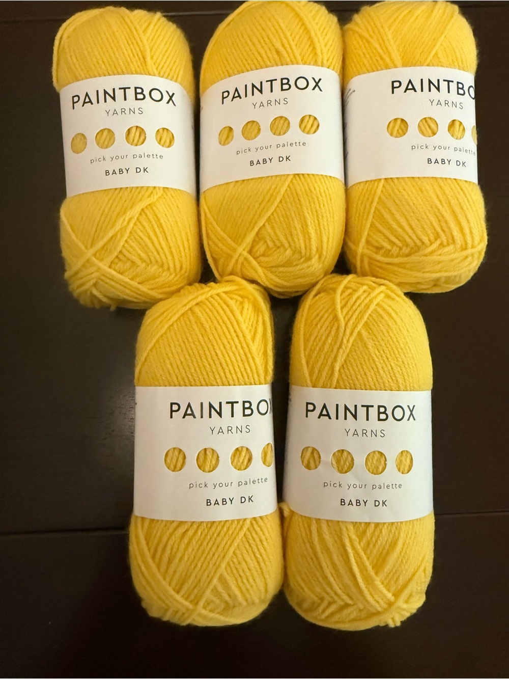 Paintbox Yarns Baby DK Daffodil Yellow Yarn - 5 Skeins